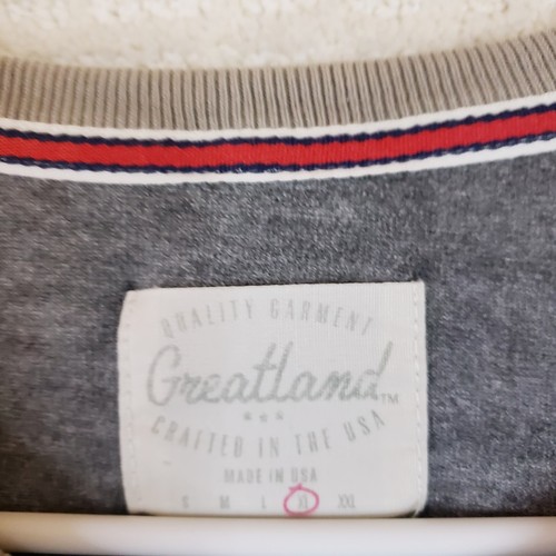 Greatland Thermal Crewneck Shirt Men’s XL Gray With Multicolor Collar Trim - Picture 11 of 13