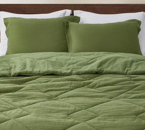 Skye 3-Piece Breathable Lightweight Cotton Gauze Comforter Set Oversized King... - Picture 3 of 9