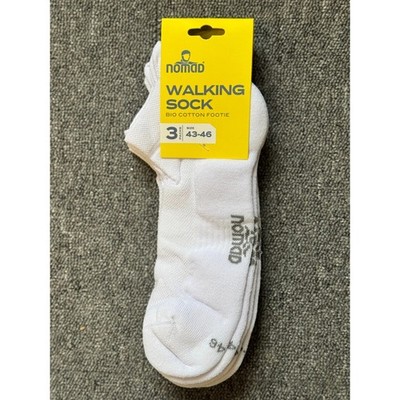 Nomad weiße Wandersocken Größe 9-12 3 Paar