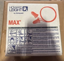 Howard leight by Honeywell-#MAX30 Disposable Foam Ear Plugs Corded- 1BOX (100PR)