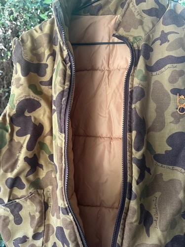 Ducks Unlimited Camo Puffer Vest Zip Front Hunting Vintage  - Picture 4 of 4