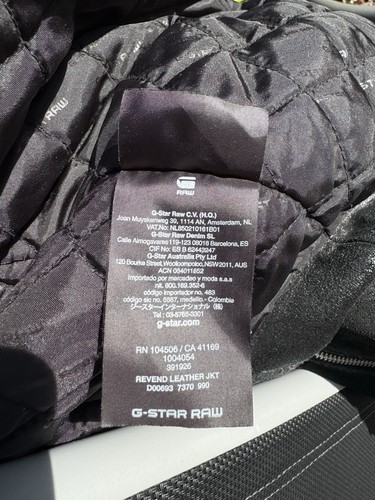 G-Star Lederjacke Schwarz, hochwertig, Größe L Top Zustand - Bild 3 von 8