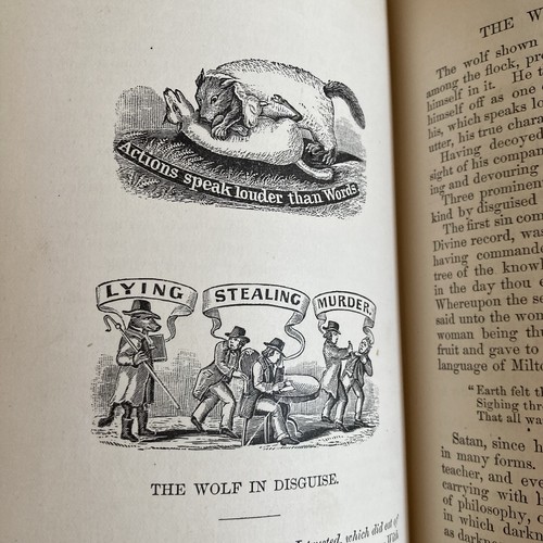 1882 Royal Road to Happiness John Warner Barber antike bildhafte Stoff-Fabeln - Bild 15 von 18