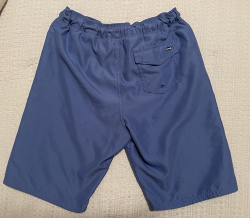 Hurley Board Shorts Boy’s Youth Large Surf Swim Trunks lined Blue W/logo MSRP$38 - Picture 2 of 2