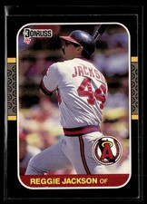 1987 Leaf #201 Reggie Jackson Baseball Card 0203R