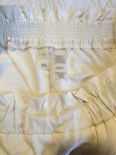 Calia by Carrie Underwood Ruffle Waist Ivory Shorts Women’s XXL - Picture 13 of 13