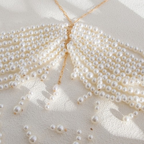 Unique Styles Pearls Body Chain Bra Chain for Trendy Women s Beachwear - Picture 5 of 8
