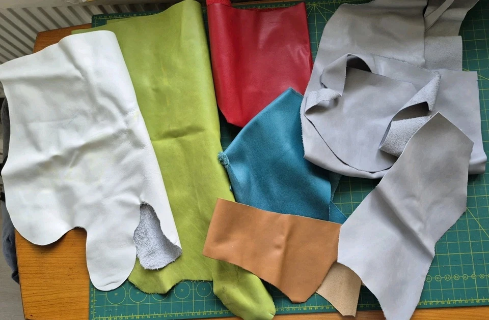 Lederreste bunt etwas über 1kg - Bild 4 von 4