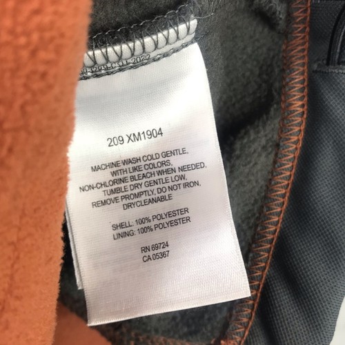 Columbia Grt Orange Grey Zip Up Fleece Vest Men Sz L - Picture 6 of 6