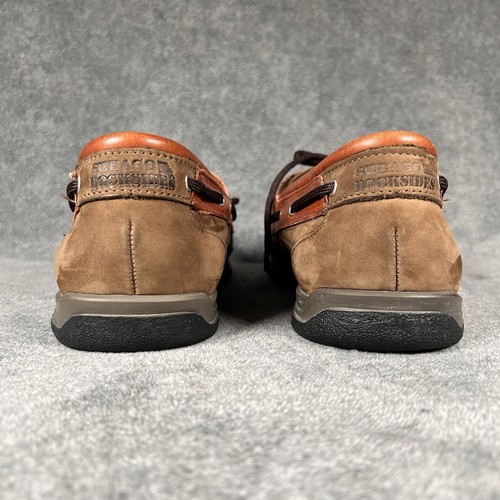 Mocasines informales Sebago Docksides Boat Shoes para hombre 12M cuero marrón gamuza puntera sin usar - Imagen 8 de 14