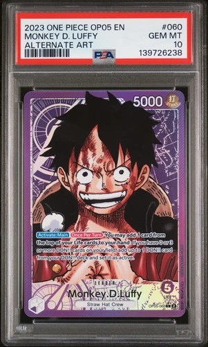 PSA 10 MONKEY D. LUFFY 060 ALTERNATE ART ONE PIECE