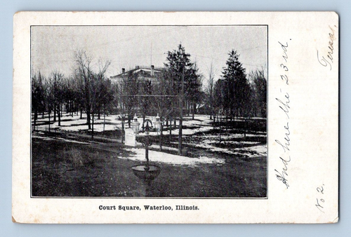 1908. HOFPLATZPLATZ. WATERLOO, ILL. POSTKARTE RR24