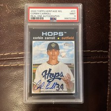 2020 Topps Heritage Minor League Edition Real One Corbin Carroll MINT Auto
