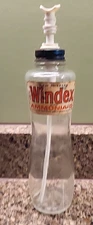Windex Glass Cleaner 8oz. Glass Bottle 1962 Pump Spray Vintage