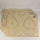 Wedgwood Brighton Jonquil Yellow Set of 4 Damask Jacquard Placemats