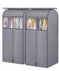 54'' Garment Bags for Closet Storage, Suits, Coats, Clear Window, 2 Pack, Grey