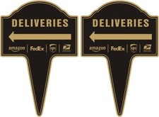 2-Pack Deliveries Sign with Arrow Left, Yuntarda Left Stake-2pcs
