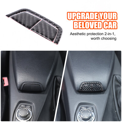 Carbon Fiber Center Console button Trim Sticker Passend für BMW 6er E63 E64