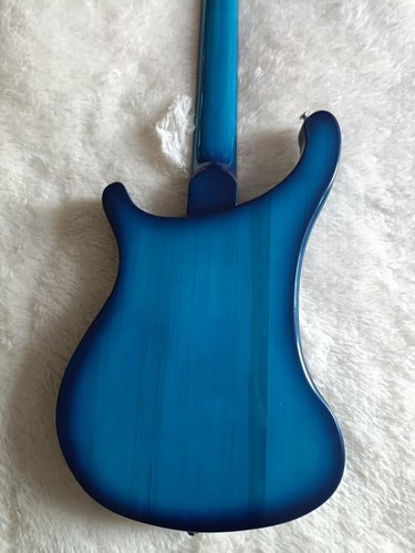 Blue 4-string bass guitar rosewood fingerboard and chrome hardware, 22 frets - Picture 3 of 7