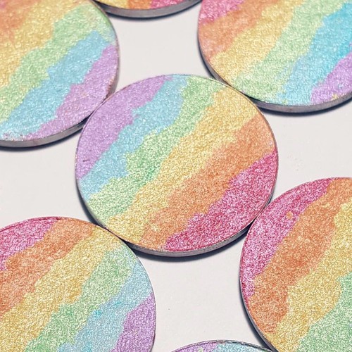 Rainbow Prism Face Highlighter Powder Shimmer Eyeshadow Palette Blusher Contour - Picture 3 of 8