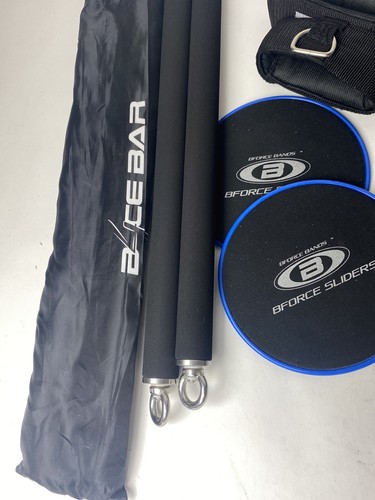Sistema di allenamento completo palestra casa con 5 fasce resistenti, barra, cursori, borsa da viaggio ++ - Foto 5 di 7