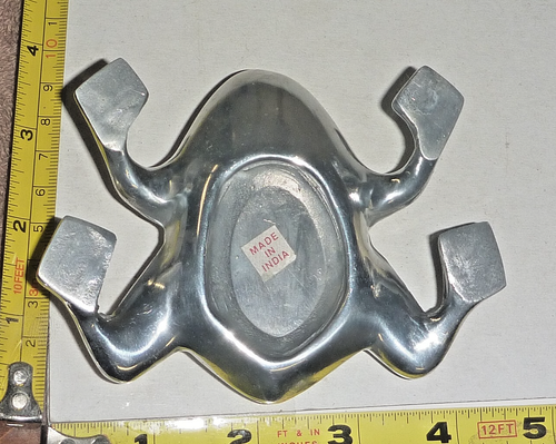 Candelabro con luz de té FROG peltre nuevo de stock con vela - India - Imagen 6 de 8