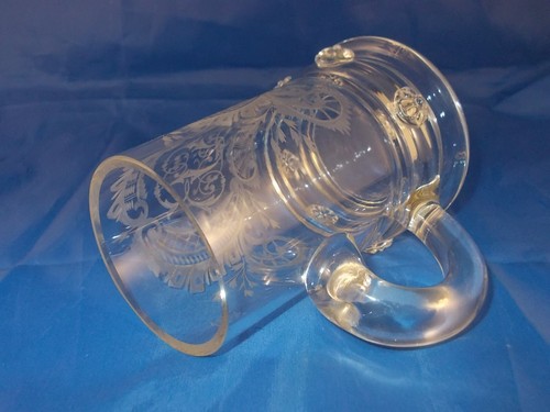 Antiker Bierkrug mit Initialen feine Gravuren und Noppen 0,25L. um 1900 alt rar - Bild 7 von 10