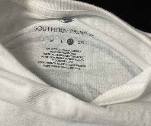 Southern Proper Boys Size XL Long Sleeve T-Shirt White Navy Dog Red Bow Tie NWT - Picture 2 of 12