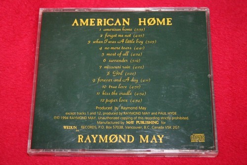 RAYMOND MAY American Home CD 1994 Wedun Records ULTRA RARE Canada Rock - Picture 2 of 2
