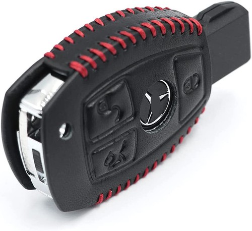 Smart Key Cuero Estuche Cubierta Bolso Coche Llavero Cadena para Mercedes Benz W203 W205 - Imagen 9 de 17