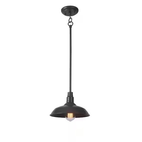 New Bell Ridge 14 in. 1-Light Outdoor Blue Pendant Light Lamp - Picture 5 of 11