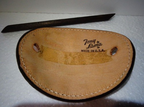 Tony Lama RODEO BARREL RACER Hair Barrette w Stick USA Genuine Leather Embroider - Picture 5 of 11