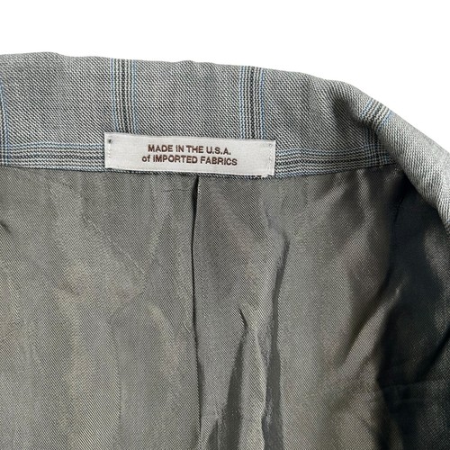 Hickey Freeman Men's Milburn II 100% Wool Blazer Gray Windowpane • USA • 44L - Picture 2 of 12
