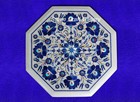 12" Marble Table top handmade lapis inlay semi precious stone Work