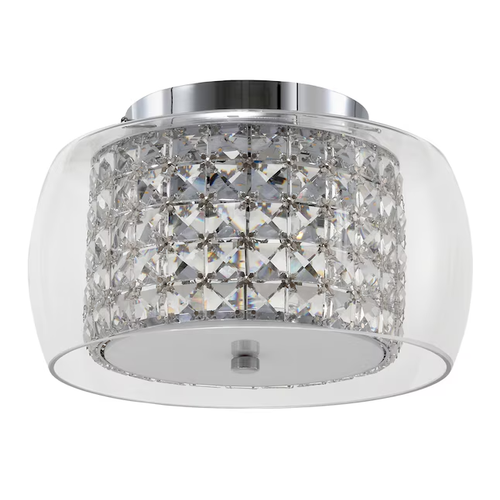 ALLEN + ROTH Quinn 11" Gloss Chrome Integrated LED Flush Mount Light - NEW!