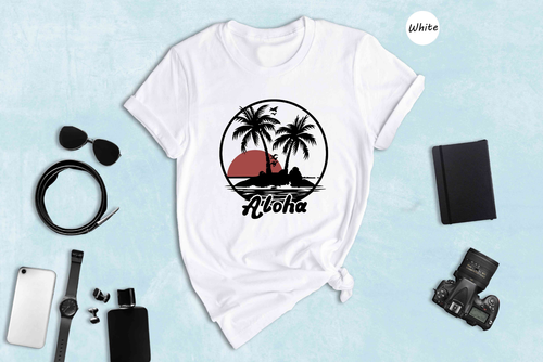 Aloha Hawaii Shirt, Aloha Shirt, Beach Trip Shirt, Beach Shirt, Summer Shirt - Picture 5 of 7