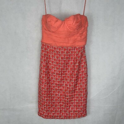 alice and olivia red tweed dress CADE MINI DRESS in CHILI PEPPER