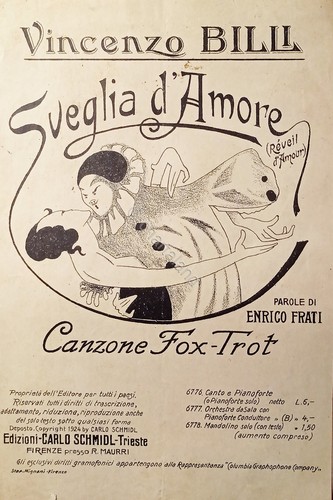 Spartiti - Sveglia d'Amore - Canzone Fox Trot di V. Billi - 1924 - 第 1/1 張圖片