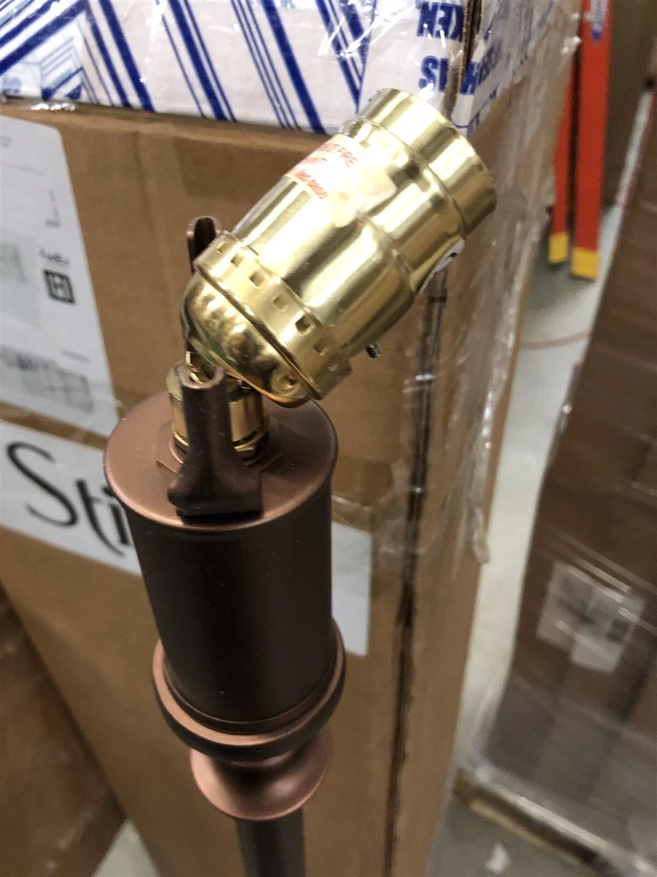 Stiffel FL-1320-A695-OB 61 in. Oxidized Bronze Floor Lamp with Cream Shade - Image 3 of 4