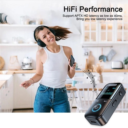 2025 Bluetooth Receiver Transmitter Wireless Audio Adapter MP3 Player 3.5mm Aux - Picture 13 of 16