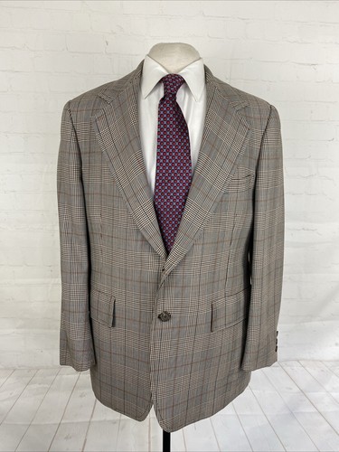 Hart Schaffner Marx Men's Beige Plaid Blazer 40R $895