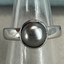 Ti Sento 925 Sterling Silver L 1/2  Faux Pearl Chunky Band QVC Designer