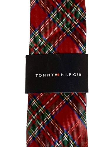 Neu mit Etikett Tommy Hilfiger Stewart karierte Jungen-Krawatte zum Selbstbinden Urlaub - Bild 3 von 5