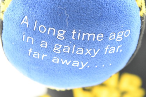 Build A Bear Star Wars Logo Fleece Plush Black Yellow Blue Long Time Galaxy Far - Picture 6 of 6