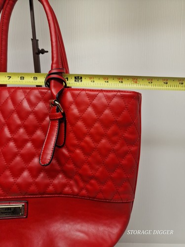 Bolso de Mano Borsani Para Mujer Rojo Acolchado Ajustable Doble Asa Cremallera Bolso de Hombro - Imagen 17 de 18
