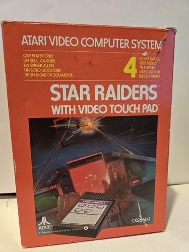 Atari 2600 STAR RAIDERS rare Game + Manual + Overlay + Touch Pad w/ Big Box, - Picture 2 of 16