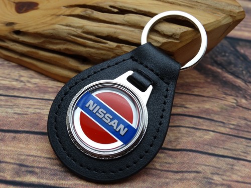 RARE VINTAGE NISSAN GENUINE LEATHER KEY FOB CHAIN RING Automotive CAR TRUCK - Picture 3 of 7