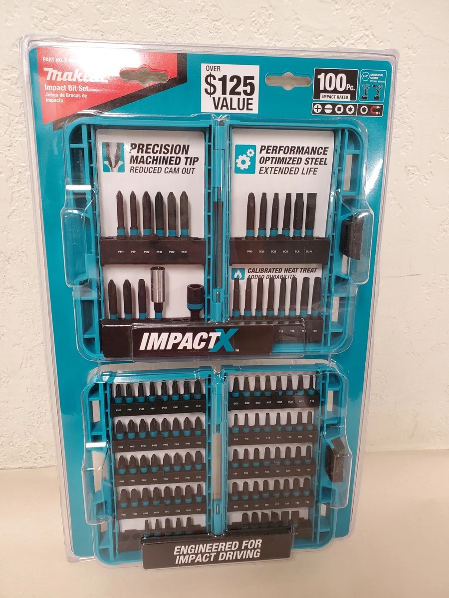 NEW Makita ImpactX Driver Bit Set 100 Piece Model E 00038