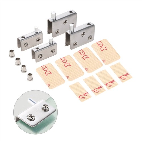 2/4Pcs Glass Shelf Clamp Adjustable Mounting Screw for Bathroom Glass Board Door - Picture 1 of 27