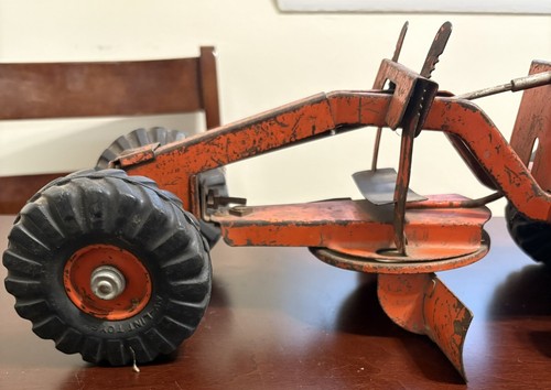 Vintage 1950/1960s Ny-Lint Road Grader Pressed Steel Toy - 19" Nylint Red - Bild 5 von 13